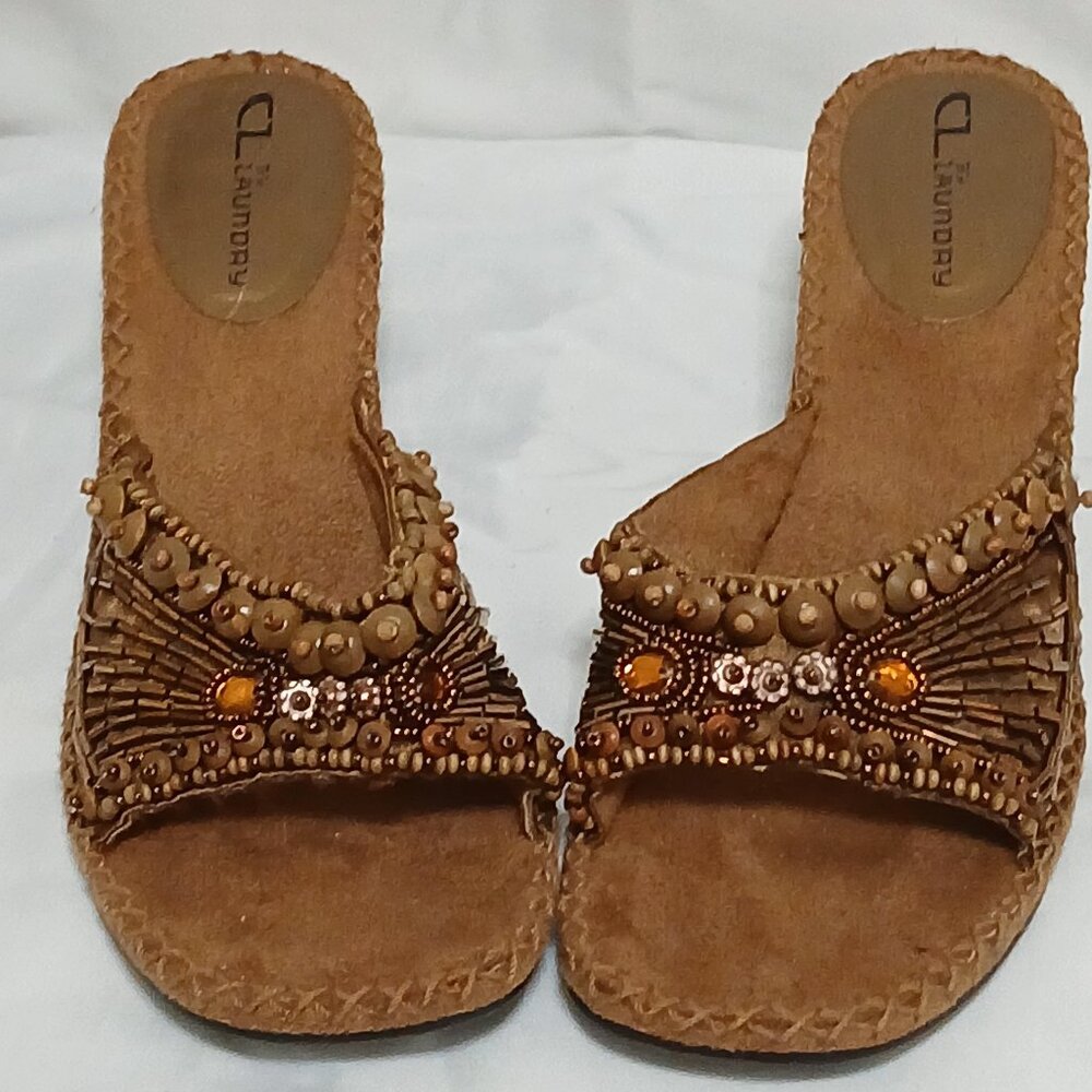 CL by Laundry Beaded Sandals - Size 8 (Women)